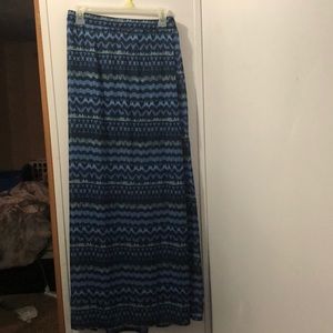 Hollister Blue patterned Maxi Skirt